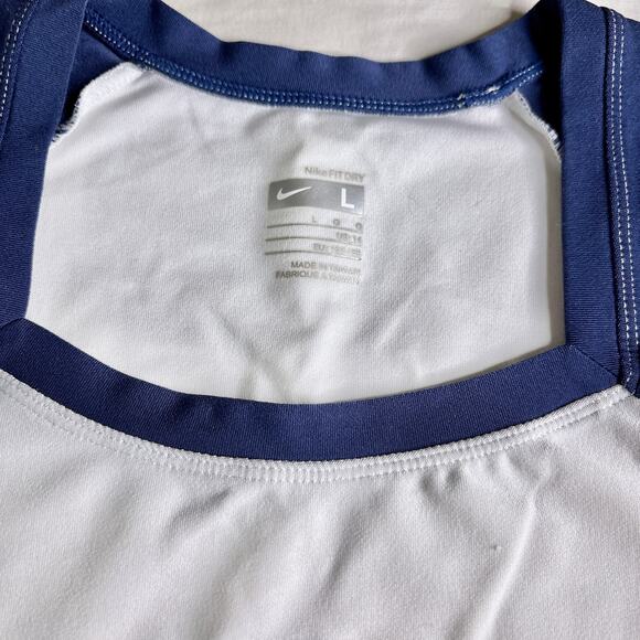 Y2K Nike Center Swoosh Tank White and Navy - Picture 2 of 6